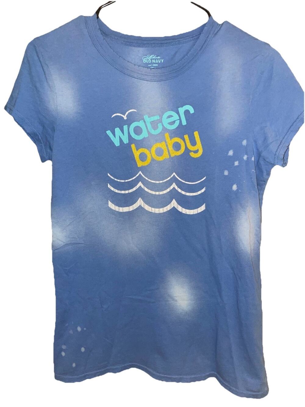 Authentic Old Navy Perfect Fit Water Baby Summer Short Sleeve Tshirt Sz M